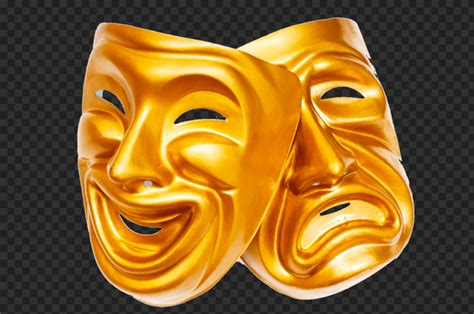 Gold Theatre Masks FREE PNG | Citypng
