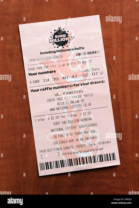 National lottery ticket hi-res stock photography and images - Alamy