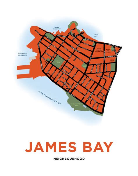 James Bay Neighbourhood Map Print – Jelly Brothers