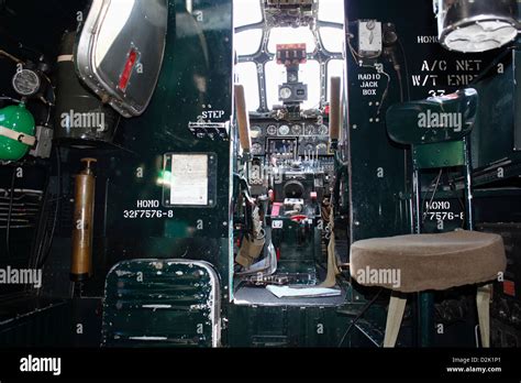 cockpit of a Consolidated B-24 Liberator an American heavy WWII bomber aircraft Stock Photo - Alamy