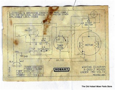 Hobart A200 A200T Mixer Wiring Diagram