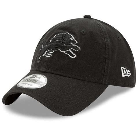 NFL Detroit Lions 9Twenty Black Core Classic Twill Adjustable Hat ...