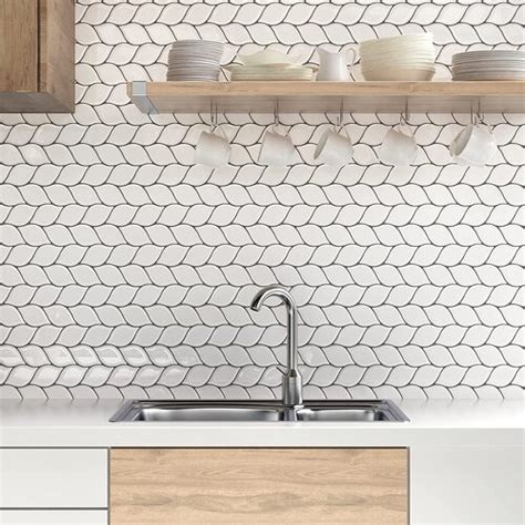 ZONYON 10-Sheet Vinyl Peel And Stick Tile Backsplash - Waterproof Heat Resistant Oil-Proof 3D ...