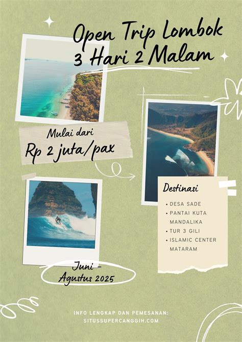 Contoh Desain Poster Wisata Alam Pantai Tempat Wisata Indonesia ...