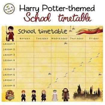 34 The Best Hogwarts Class Schedule Template For Free for Hogwarts Class Schedule Template ...