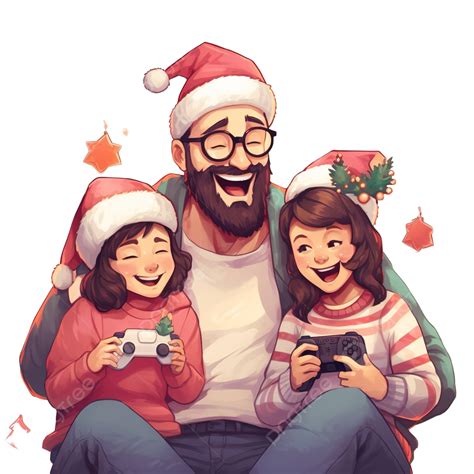 Happy Family Playing Video Games At Home And Having Fun Together, Christmas, Family Home, Happy ...