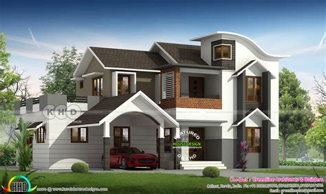 Contemporary Flat Roof Beautiful House Kerala Home Design And Floor ...