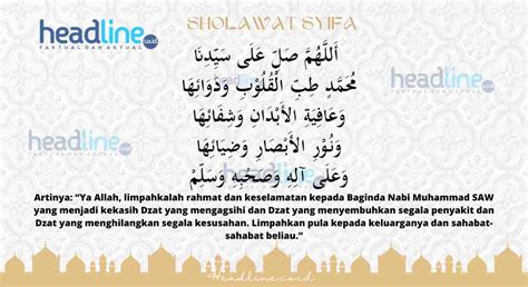 Bacaan Sholawat Syifa Arab Latin Dan Artinya Lengkap Dengan Keutamaan ...