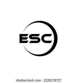 Esc Letter Logo Design Illustration Vector Stock Vector (Royalty Free) 2220178727 | Shutterstock