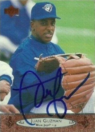 1996 Upper Deck Juan Guzman Baseball autographed trading card | Baseball trading cards, Baseball ...