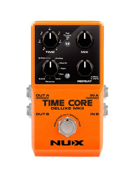 NuX Time Core Deluxe MKII with 7 Different Delays, Phrase Looper and Tap Tempo Effects Pedal ...