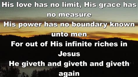 He Giveth More Grace - with lyrics - YouTube