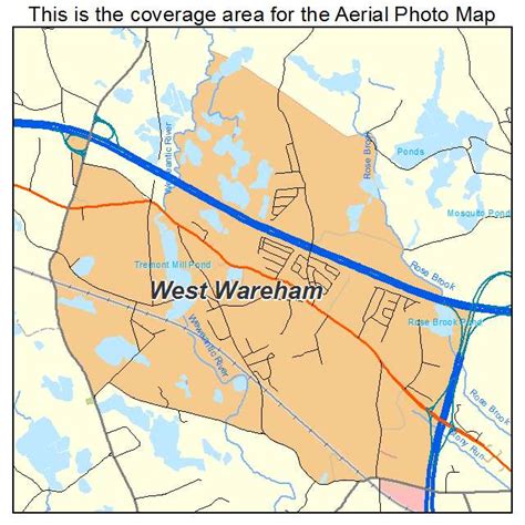 Aerial Photography Map of West Wareham, MA Massachusetts