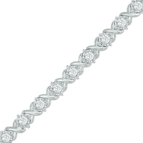 Zales 4 CT. T.W. Diamond Tennis Bracelet in 10K White Gold #diamondbracelet #diamondtennisbr ...