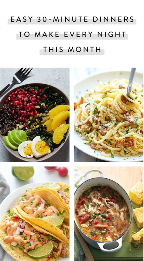 Easy 30-Minute Dinners to Make Every Night This Month | Dinner, Quick ...