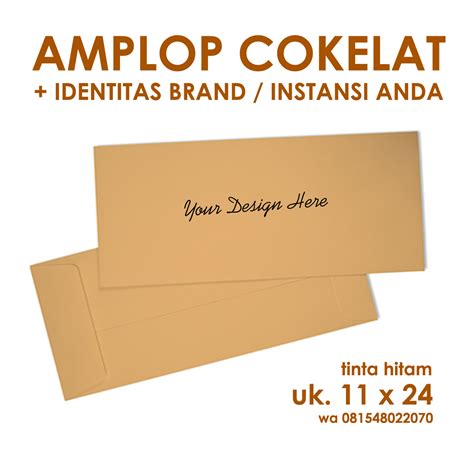 Cetak Amplop Cokelat 11 x 24 cm | Dina Jaya Pekalongan