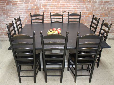 72inch Square Black and White Table - ECustomFinishes | Square dining room table, Large round ...