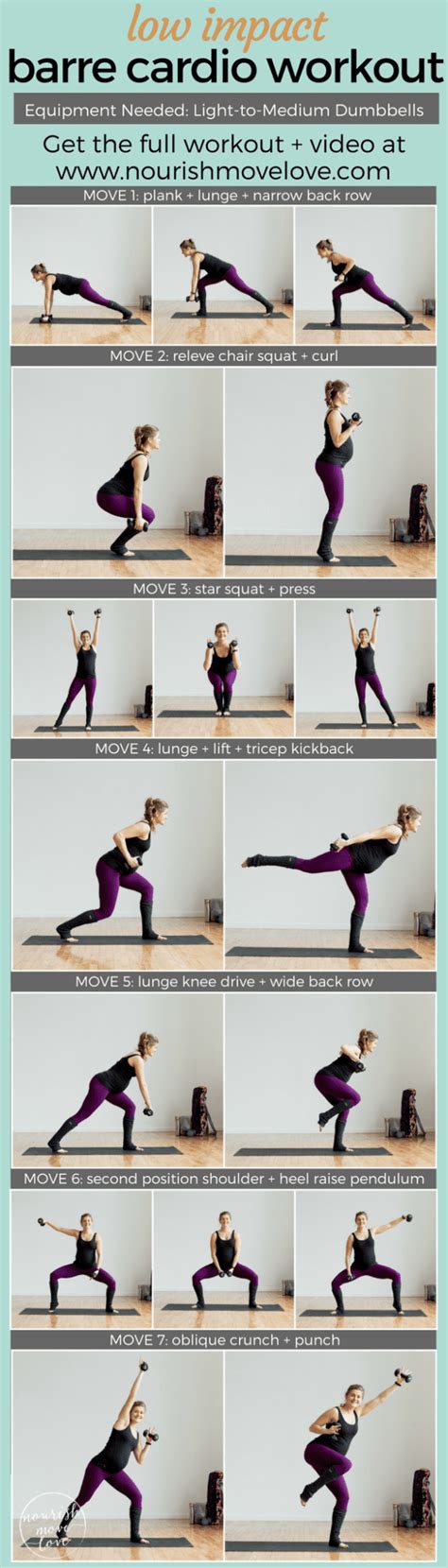 Low Impact Beginner Barre Cardio Workout | Nourish Move Love