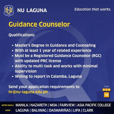 Guidance Councelor | National University