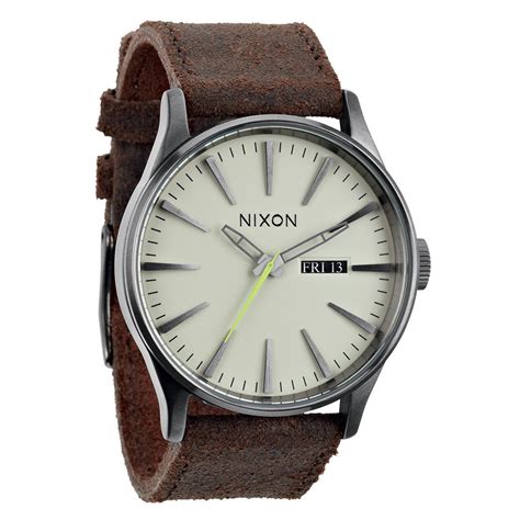 Nixon The Sentry Leather Watch | evo