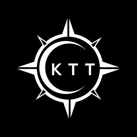 KTT creative initials letter logo.KTT abstract technology circle setting logo design on black ...