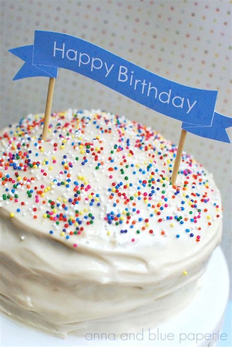 anna and blue paperie: {Free Printable} Happy Birthday Cake Banners