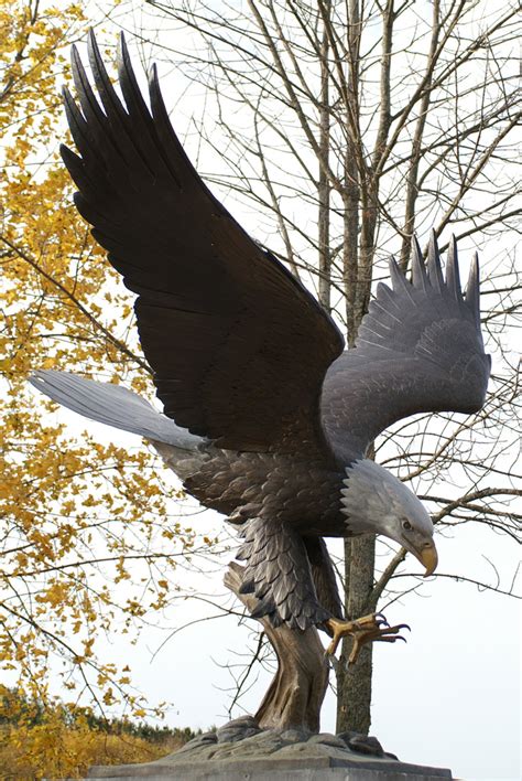 Eagle Monument - Bronze Bald Eagle Sculpture by Mike Curtis