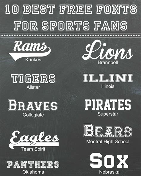 10 Best Free Fonts for Sports Fans - Rosewood and Grace