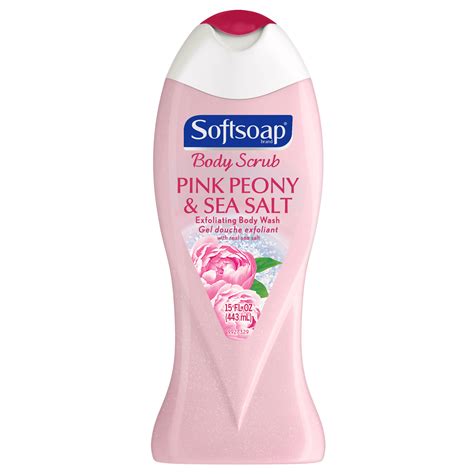 Softsoap Exfoliating Body Wash, Pink Peony & Sea Salt - 15 fluid ounce - Walmart.com