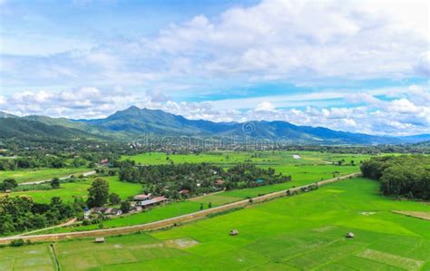 Landscape Agriculture Village Stock Photo - Image of road, cloud: 44245280