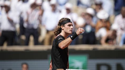 Roland Garros 2023: Tsitsipas made to sweat by Vesely in French Open ...