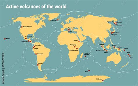 World Map Of Active Volcanoes - Alysia Margeaux