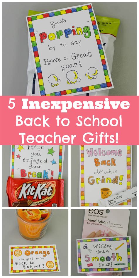 5 Inexpensive Back to School Gifts for Teachers - FREE Printables! - Happy Home Fairy