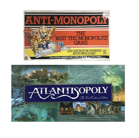 Themed Monopoly Board Games Choose From: Anti-monopoly / Atlantisopoly ...