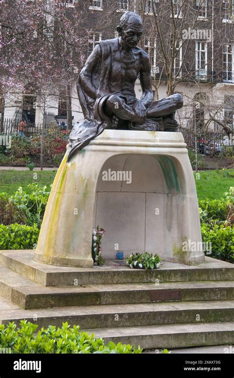 Mahatma Gandhi memorial in Tavistock Square, Bloomsbury, London ...