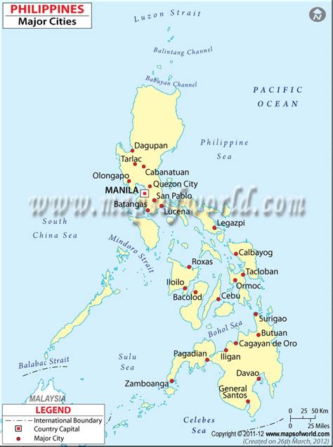 Philippines Cities Map, Cities in Philippines