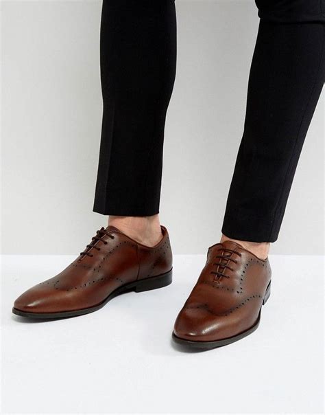 NEW LOOK LEATHER BROGUE SHOES IN BROWN - BROWN. #newlook #shoes ...