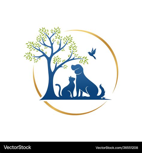 Pet shop logo design template Royalty Free Vector Image