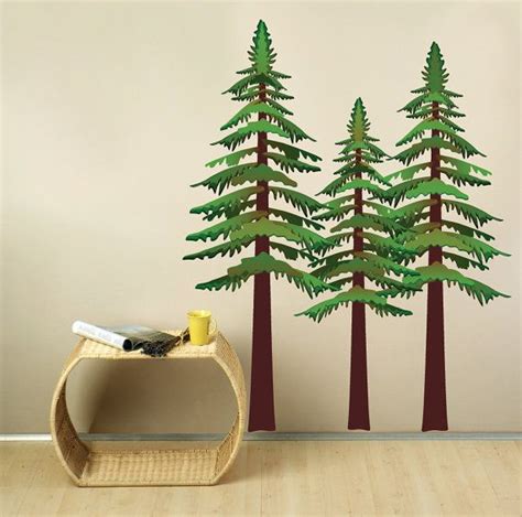 Pine Trees Wall Decal - Etsy | Tree wall decal, Wall decals, Woodland ...