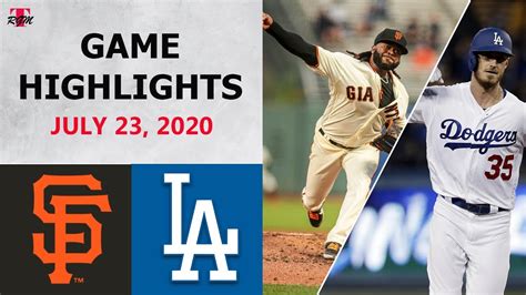 San Francisco Giants vs. Los Angeles Dodgers Highlights | July 23, 2020 (Opening Night) - YouTube