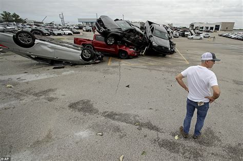 Hundreds Of New Cars Destroyed By Tornadoes At A Toyota Dealership In U ...