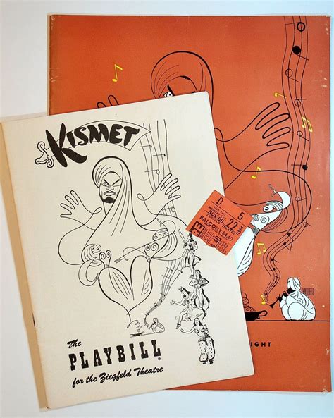 KISMET: Playbill, Souvenir Playbook, and Ticket Stub | Broadway Musical