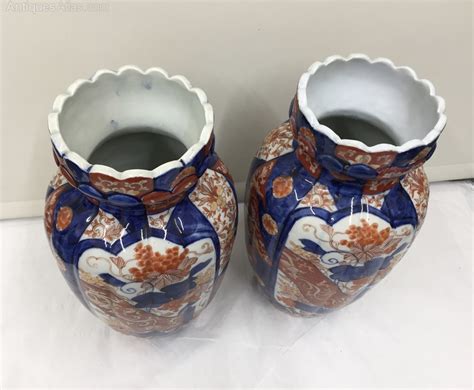 Antiques Atlas - Pair Of Antique Oriental Imari Porcelain Vases