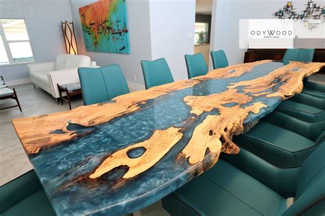 Ocean Resin Dining Table Custom Order | Etsy | Unique dining room table, Wood resin table ...