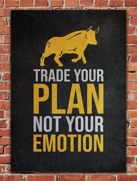 Trade Your Plan Not Your Emotion | Metal Poster | Stock market quotes ...