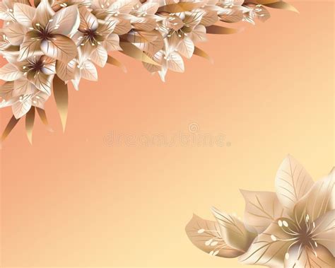 Abstract Beige Floral Background . Stock Illustration - Illustration of ...