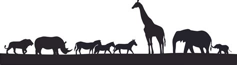 Animal Silhouette Animals Wildlife Zoo Customized Wall Decal - Custom ...