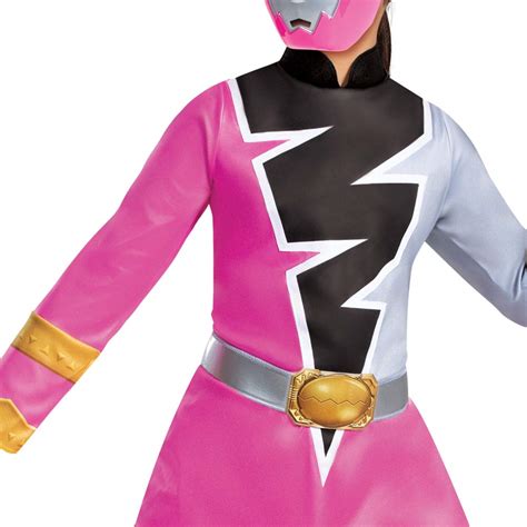 Pink Power Ranger Costume for Girls, Official Dino Fury Power Ranger Suit with Mask: Buy Online ...