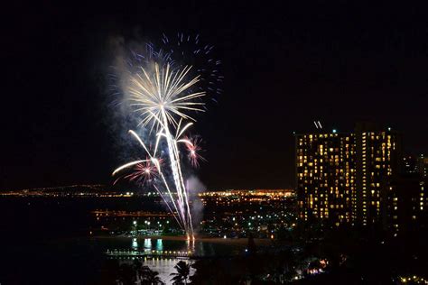 Free Fireworks Show Every Friday Night in Waikiki, Oahu, Hawaii