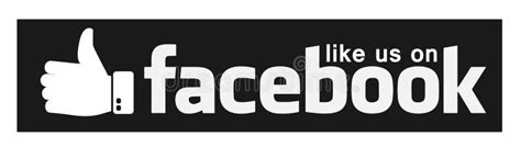 Like Us on Facebook Banner in Black Illustrations Logo Icon for Web ...